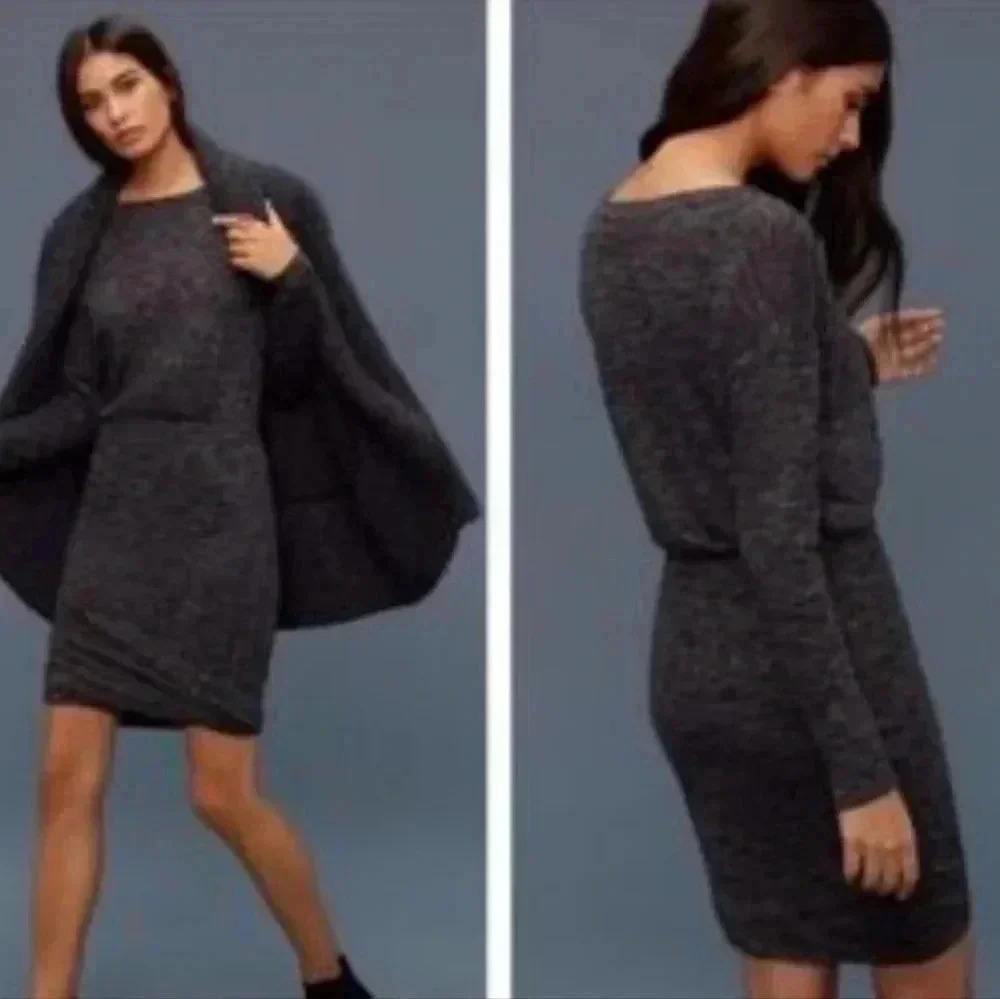 Wilfred Aritzia Bercot Dress Heathered Long Sleeve bodycon Sz Small  NWT